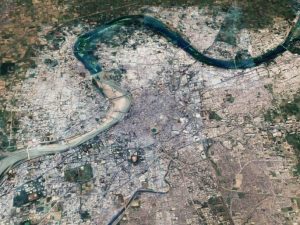 Aerial view of Surat, India.