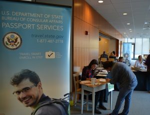 People signing in for the Passport to Go Program