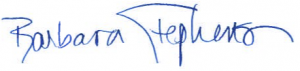 Barbara Stephenson signature