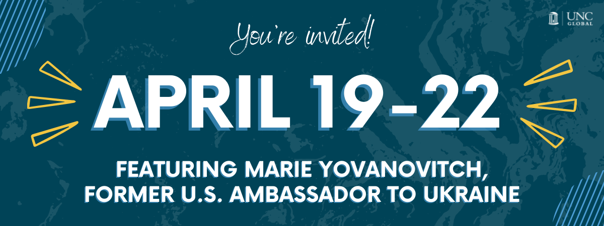 Diplomacy Week is April 19-22, featuring he former ambassador to Ukraine, Marie Yovanovitch