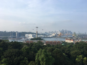 View overlooking the island and the city of Singapore.