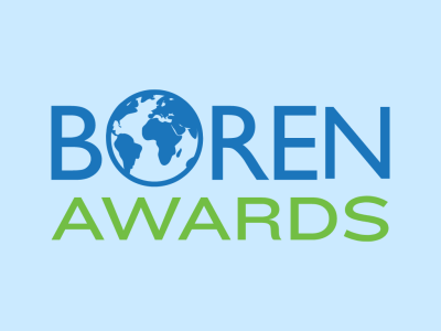 The Boren Awards logo features a stylized globe as the letter 